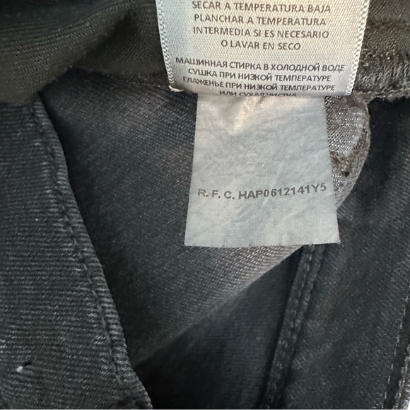 Re/Done 90s High Rise Ankle Crop Jeans in Jet Blue Black Size 26 - Picture 9 of 10